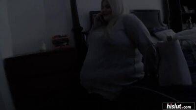 BBW Busty Brogan lifts her big belly so you can see his dick slip in! - Big tits on badgirlnextdoor.com