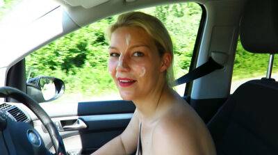 Driving a car with a lot of cum on my face - Germany on badgirlnextdoor.com