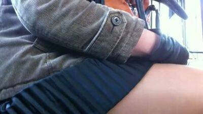 Upskirt in the bus on badgirlnextdoor.com
