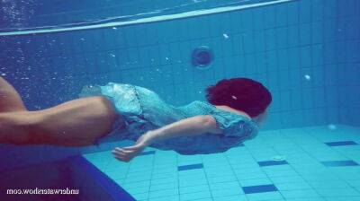Sexy tight teen Marusia swims naked underwater - Russia on badgirlnextdoor.com