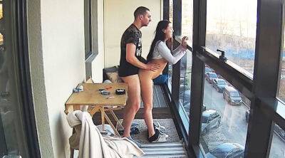 Busty Teen in Hot Smoking Action on the Balcony - Russia on badgirlnextdoor.com