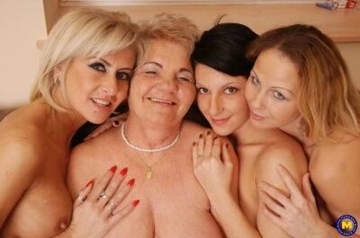Lesbian porn with granny in hot foursome on badgirlnextdoor.com