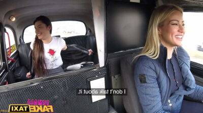 Female Fake Taxi Backseat lesbian orgasm lessons on badgirlnextdoor.com