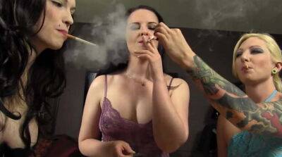 3 Smokegirls Give Handjob 4 - Usa on badgirlnextdoor.com