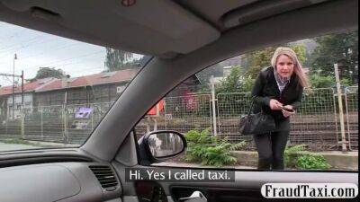 Hot blonde gets tricked by a taxi driver on badgirlnextdoor.com