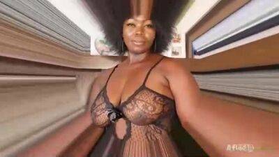 Voluptuous Ebony woman in erotic bodystocking is cheating on her partner and enjoying it a lot on badgirlnextdoor.com