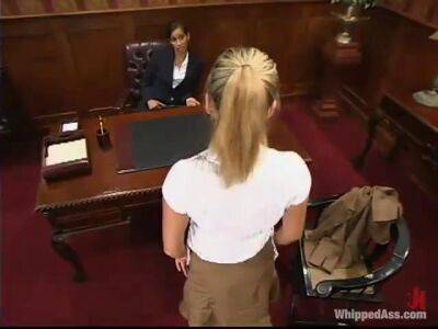 Blonde Secretary Confesses Her Submissive Desires To A Lesbian Colleague! on badgirlnextdoor.com