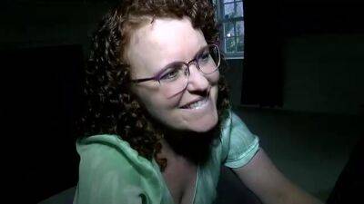 Chubby chick with curly hair and glasses, Debby had interracial sex with a black guy, from behind on badgirlnextdoor.com