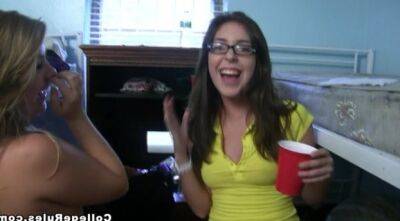 Kinky college party ends with lot of fucking in the dorm room on badgirlnextdoor.com