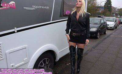 German blonde Street Prostitute pick up for NO CONDOM fuck - Germany on badgirlnextdoor.com