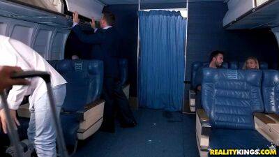 Stewardess In Red Panties Ride Thick Cock Of Pervered Passenger on badgirlnextdoor.com