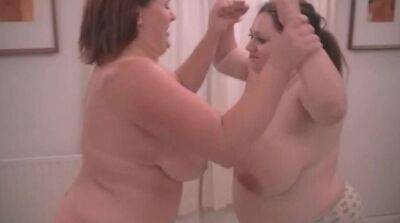 Big Tings - fat ass BBW mom wrestling in lesbian fetish on badgirlnextdoor.com