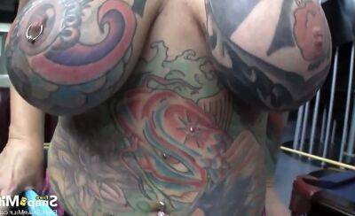 Tattooed Milf Gets Pierced Pussy Banged on badgirlnextdoor.com