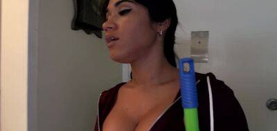 BANGBROS - Big Booty Cuban Chick Angelina Cleans and Gets Fucked! - Cuba on badgirlnextdoor.com