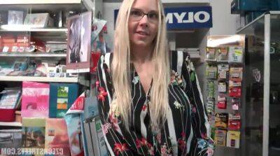 POV anal sex with nerdy blonde at the public store - big natural tits on badgirlnextdoor.com