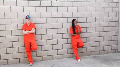 Prison girls in fight conflict get arresting for sex by lesbian guards on badgirlnextdoor.com