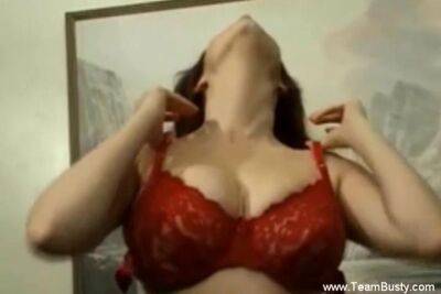 Amazing Natural Tits Brunette Babe Plays With Her Body on badgirlnextdoor.com
