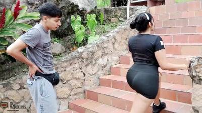 Latina with a big ass reaches a good agreement with her trainer and the very horny guy fucks her rich pussy - In Spanish - India - Japan - Spain on badgirlnextdoor.com